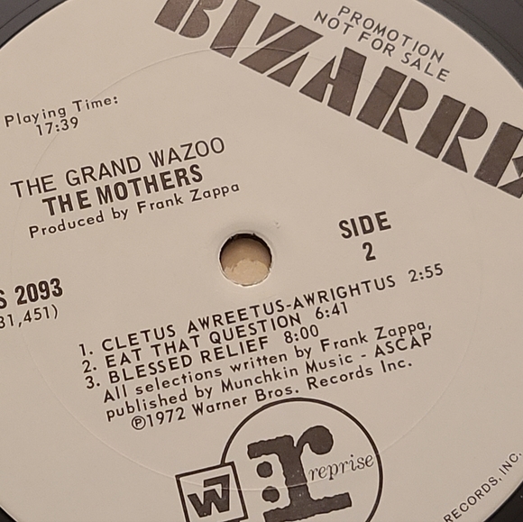 Frank Zappa and the Mothers The Grand Wazoo vintage record. Black LP - Picture 3 of 10